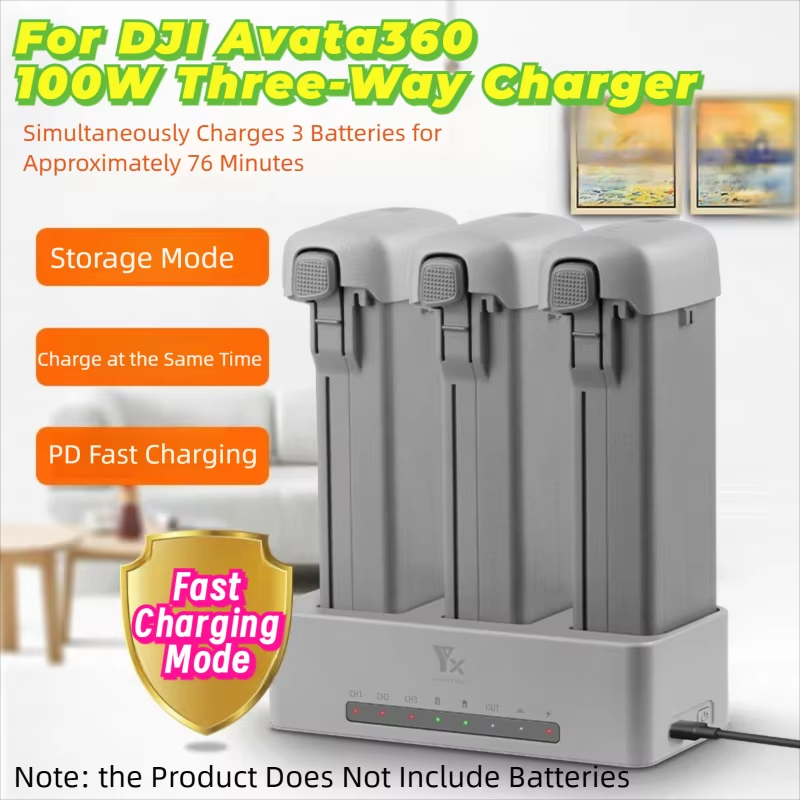 Drone Charging Hub - For DJI AVATA360 Drone Battery three-way