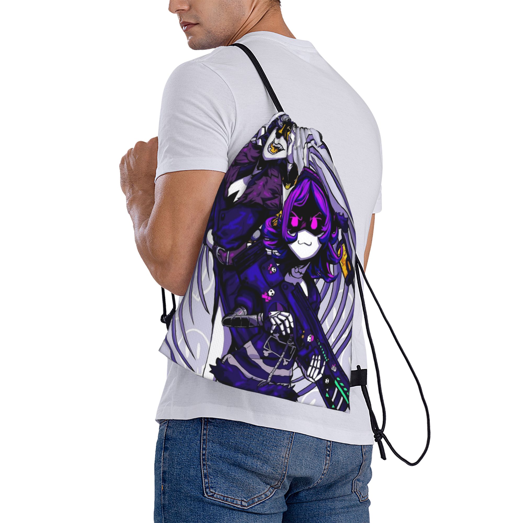 Drone Backpack - Murder Drones Anime Drawstring Bag Funny
