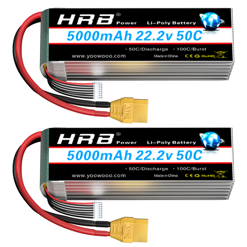 Drone Battery Adapter - 1/2PCS HRB 22.2V 5000mah Lipo Battery