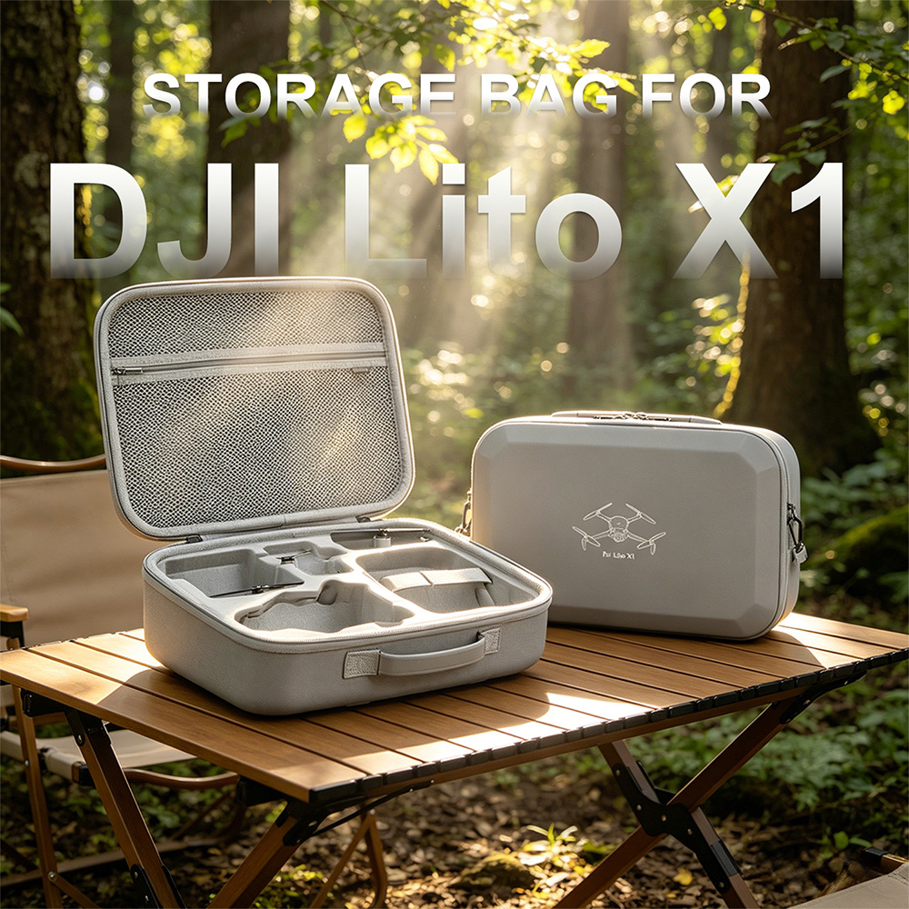 Drone Hard Shell Case - XFJI PU Leather Hard Shell Shoulder