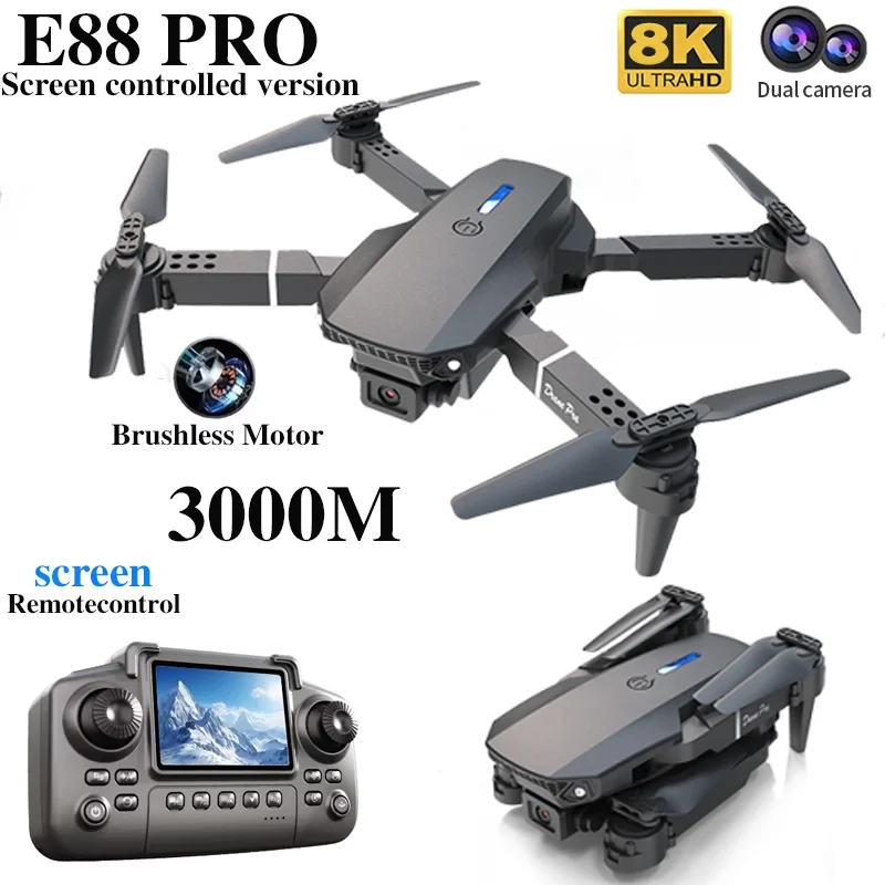 Professional E88 PRO Drone wit - огляд і ціна Drone Controller Screen