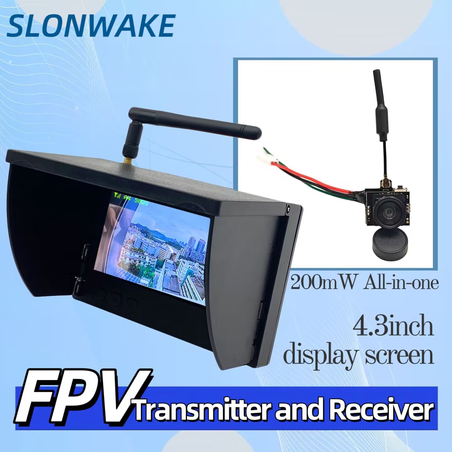 SLONWAKE 5.8G Analog Video Tra - огляд і ціна Drone Controller Screen